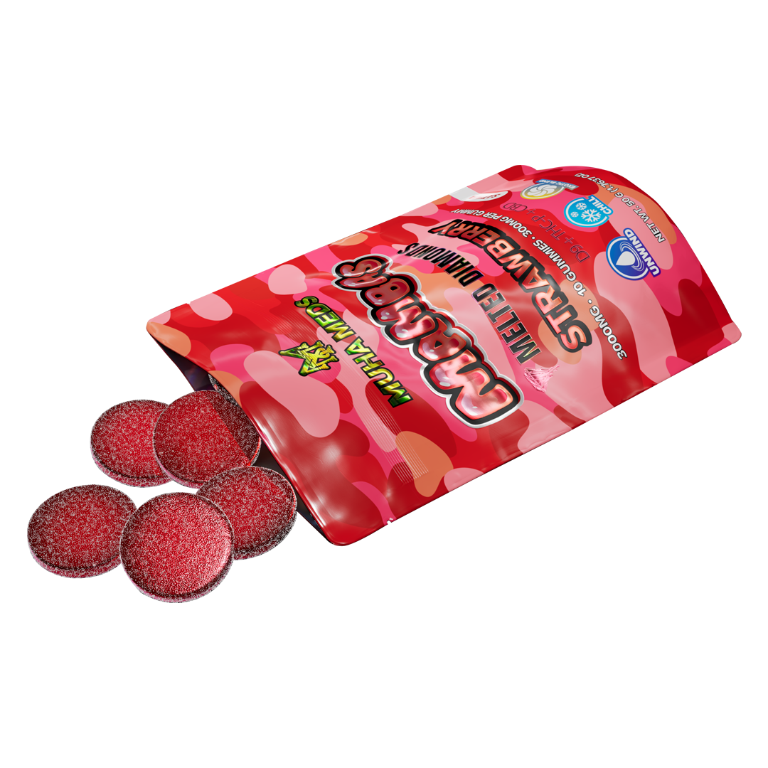 STRAWBERRY SATIVA | MELTED DIAMONDS 3000 MG GUMMIES