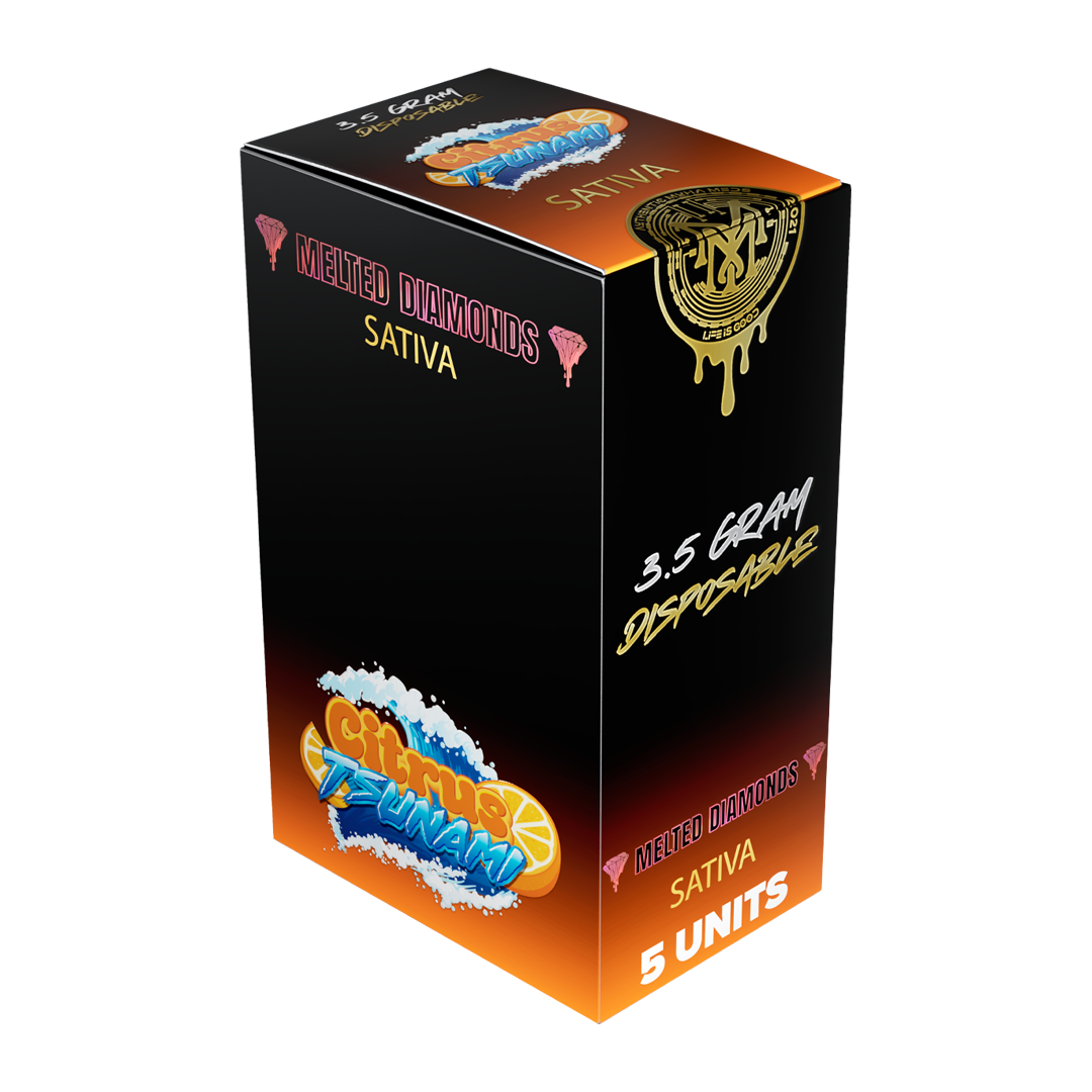 CITRUS TSUNAMI SATIVA | MELTED DIAMONDS 3500 MG DISPOSABLE - Image 2